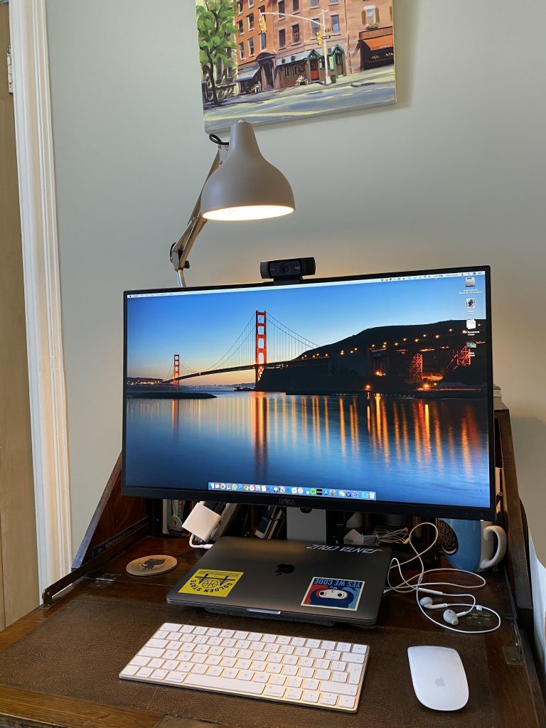 Olly's home desk