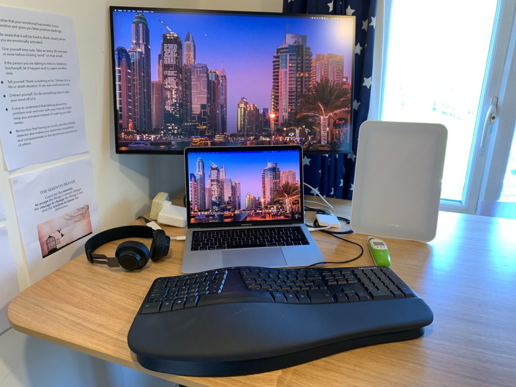 Iain's home desk