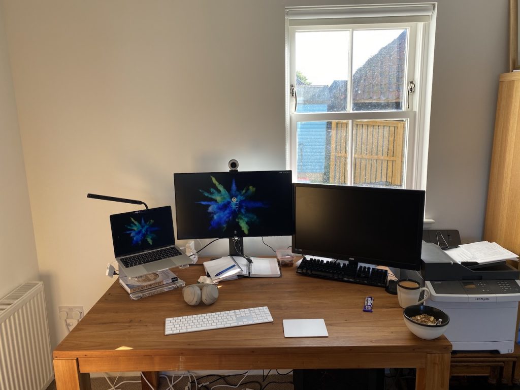 Patrick's home desk